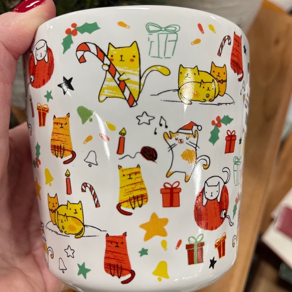 Christmas Cats 🐈🎄 cartoon Style Cats Holiday Activities Ceramic Coffee Mug NWT - Picture 3 of 6